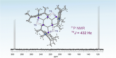 Graphical abstract: Exceptionally large “through-space” nuclear spin coupling in a 2,4,6-tri(phosphanyl)–1,3,5-triphosphabenzene