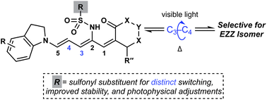 Graphical abstract: Sulfonyl-tuned amino DASAs for targeted photophysical and photoswitching control