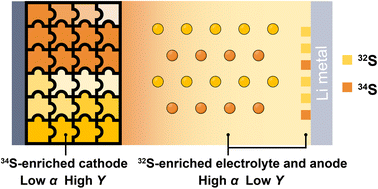 Graphical abstract: Electrochemical fractionation of stable sulfur isotopes in a rechargeable lithium–sulfur battery: a revisit from the law of mass conservation