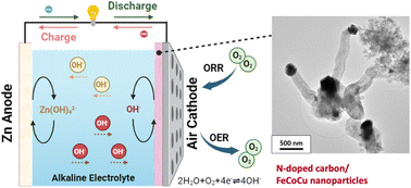 Graphical abstract: Stable oxygen reduction catalysts for enhancing rechargeability for zinc–air batteries: FeCoCu nanoparticles embedded in N-doped carbon matrices