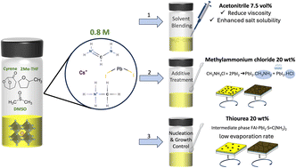 Graphical abstract: Improving the ecological index in the solution processing of hybrid perovskites