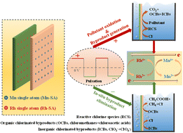 Graphical abstract: Tuning valence-variable single atomic metal for efficient antibiotic degradation and in situ chlorinated byproduct elimination under current pulsation