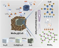 Graphical abstract: A kinetic barrier modulated hollow nanobox MoSe2@CuS core–shell heterostructure for high-rate and durable Li–O2 batteries