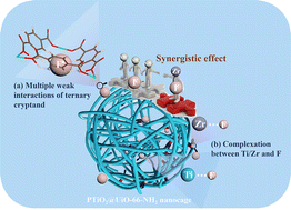 Graphical abstract: Metal–organic nanocages enhance fluoride adsorption through the synergy of ternary amino cryptands and metal sites
