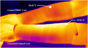 Graphical abstract: Biocompatible passive radiative cooling rapid-curing fiberglass casts