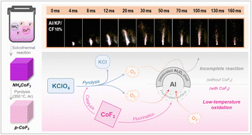 Graphical abstract: Mesoporous cobalt difluoride synchronizes aluminum oxidation and perchlorate decomposition for enhanced oxygen transfer in energetic composites