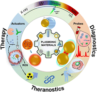 Graphical abstract: The probe–act paradigm in plasmonic cancer nanomedicine: advances in cancer diagnostics, therapy, and theranostics