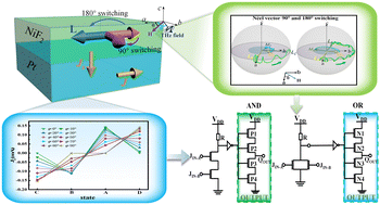 Graphical abstract: Switching and detection of the Néel vector multistate in non-collinear antiferromagnetic NiF2 for logic applications