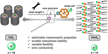 Graphical abstract: Salt complexation drives liquid crystalline self-assembly in crown ether–amino acid hybrids