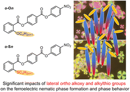 Graphical abstract: Significant roles of lateral alkoxy and alkylthio groups on the ferroelectric nematic phase and phase transition behavior