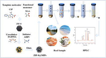 Graphical abstract: Metal–organic framework-based molecularly imprinted polymers for the dispersive solid-phase extraction of fluoroquinolones in coastal zone water and biological samples
