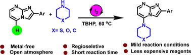 Graphical abstract: Oxidative C5−H amination of imidazo[1,2-a]pyrimidines via iodine catalysis