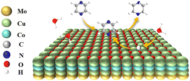 Graphical abstract: Electrocatalytic characteristics of Cu0.95Co2.05O4/MoO3/NF with a heterojunction for pyrazine hydrogenation