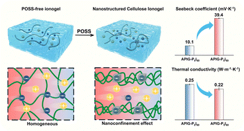 Graphical abstract: Nanostructured cellulose ionogels with selective anion confinement for high-efficiency thermoelectric harvesting