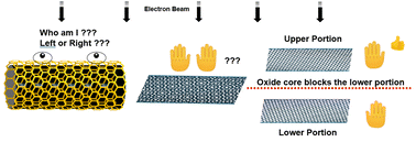 Graphical abstract: Quantifying chiral handedness of core–shell inorganic nanotubes via electron microscopy and diffraction