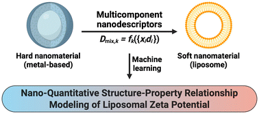 Graphical abstract: Expanding the applicability of a multicomponent nano-quantitative structure-property relationships approach from hard to soft nanomaterials: predicting liposome stability