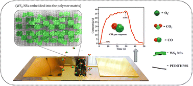 Graphical abstract: Organic–inorganic hybrid p–n junction composite for high-performance carbon monoxide sensing and mechanistic understanding using in situ Raman spectroscopy