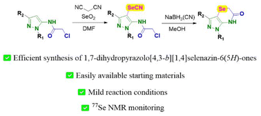 Graphical abstract: Construction of a 2H-1,4-selenazin-3(4H)-one framework via cyclization of pyrazole derivatives bearing chloroacetamide and selenocyanate fragments