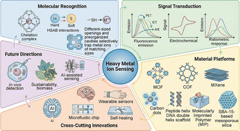 Graphical abstract: Interfacing chemistry and materials for heavy metal ion sensing: mechanistic foundations and adaptive design strategies