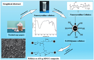 Graphical abstract: Magnetic nanocrystalline cellulose-poly(methacrylic acid-co-acrylonitrile) composite: a versatile material for analytical and biological applications