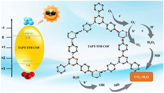 Graphical abstract: Adsorption-assisted photocatalytic removal of melanoidin from water by a nitrogen-rich covalent organic framework
