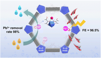 Graphical abstract: Bridging lead remediation and CO2 upgrading through targeted cation exchange in an ellagic acid-based MOF
