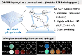 Graphical abstract: A Universal Gd3+-based hydrogel matrix for inducing room-temperature phosphorescence