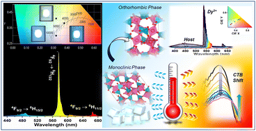 Graphical abstract: A thermally robust Dy3+-activated Sc2Mo3O12 phosphor for sustainable WLED lighting and phase transition-enabled visual cryogenic thermometry