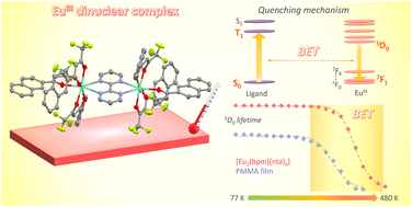 Graphical abstract: Elucidating thermally activated luminescence quenching in EuIII β-diketonate complexes as crystals or polymeric films for application in thermometry