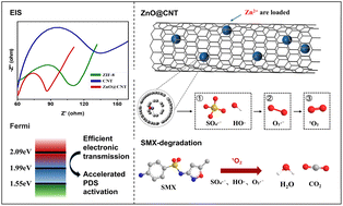Graphical abstract: Synergistic interface engineering in ZnO@CNT catalysts: electronic modulation for switching peroxydisulfate activation toward a 1O2-dominated non-radical pathway