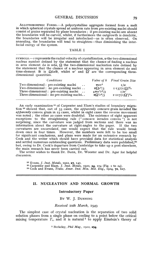 Nucleation and normal growth. Introductory paper