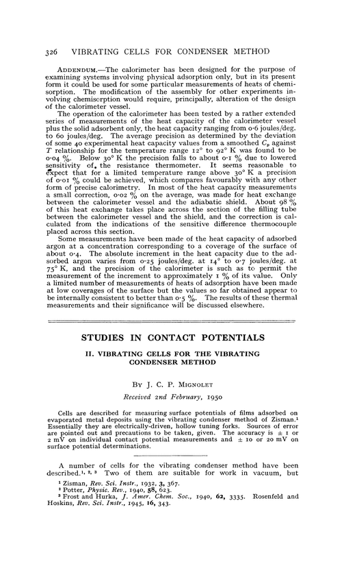 Studies in contact potentials. II. Vibrating cells for the vibrating condenser method