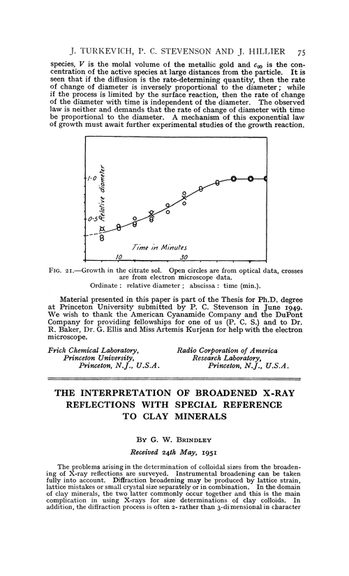 The interpretation of broadened X-ray reflections with special reference to clay minerals