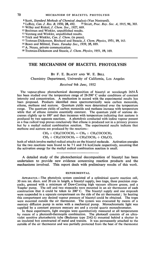 The mechanism of biacetyl photolysis
