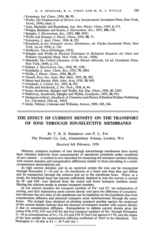 The effect of current density on the transport of ions through ion-selective membranes