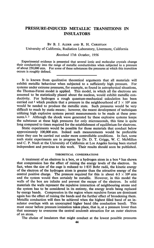 Pressure-induced metallic transitions in insulators