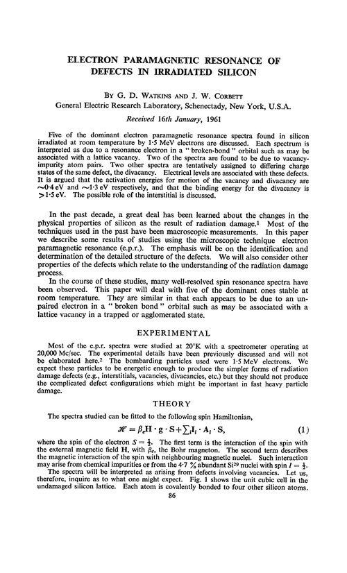 Electron paramagnetic resonance of defects in irradiated silicon