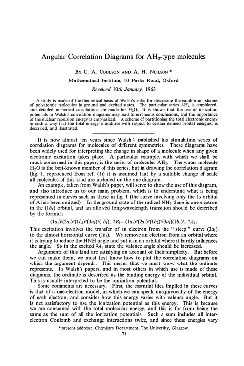 Angular correlation diagrams for AH2-type molecules