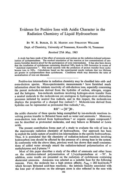 Evidence for positive ions with acidic character in the radiation chemistry of liquid hydrocarbons