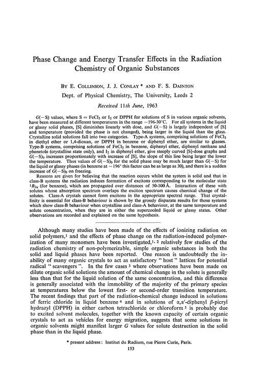 Phase change and energy transfer effects in the radiation chemistry of organic substances