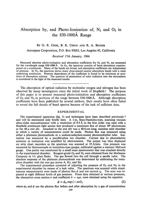 Absorption by, and photo-ionization of, N2 and O2 in the 830–1000Å range