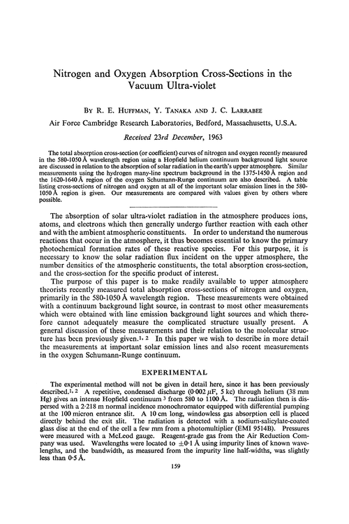Nitrogen and oxygen absorption cross-sections in the vacuum ultra-violet