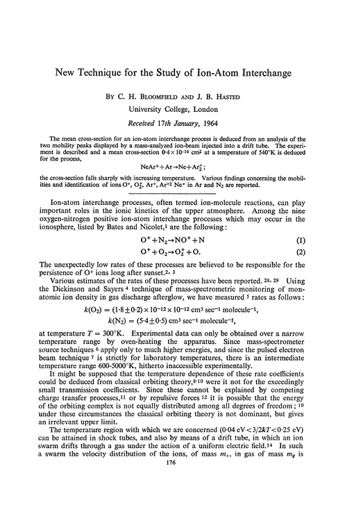 New technique for the study of ion-atom interchange