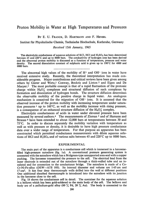 Proton mobility in water at high temperatures and pressures