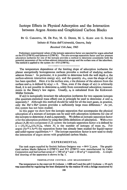 Isotope effects in physical adsorption and the interaction between argon atoms and graphitized carbon blacks