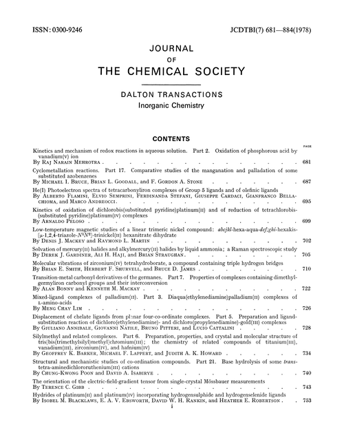 Contents pages