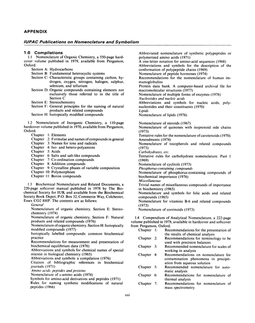 IUPAC publications on nomenclature and symbolism