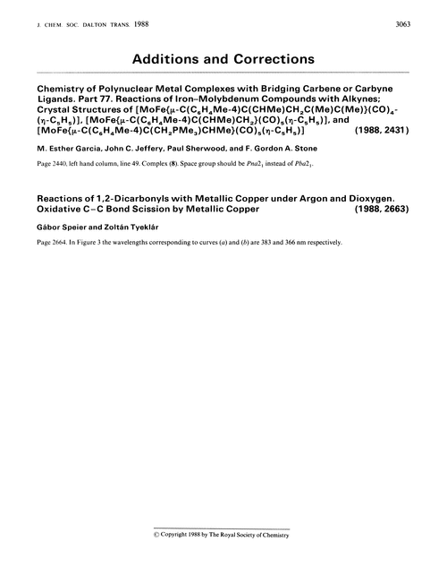 Additions and corrections