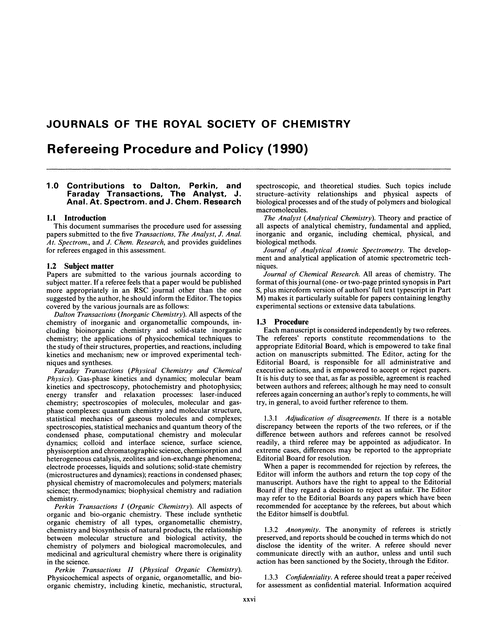 Refereeing procedure and policy (1990)