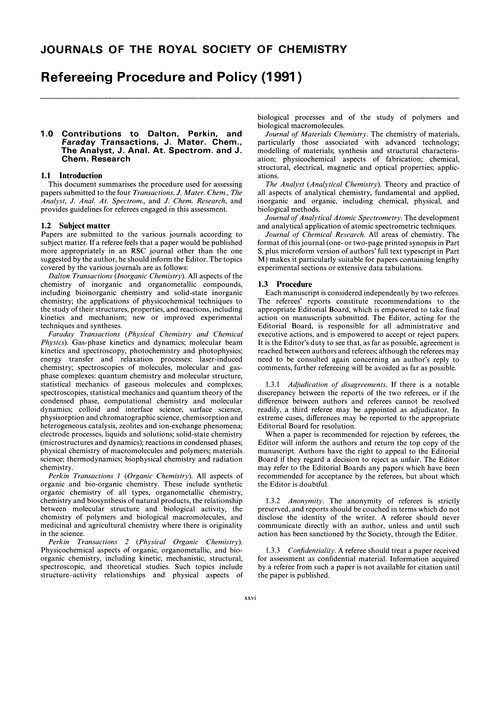 Refereeing procedure and policy (1991)